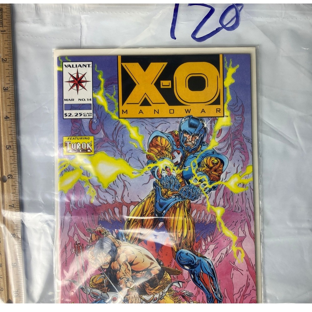 X O Manowar Comic‎ Book 14 Valiant Comics 1993 Featuring Turok